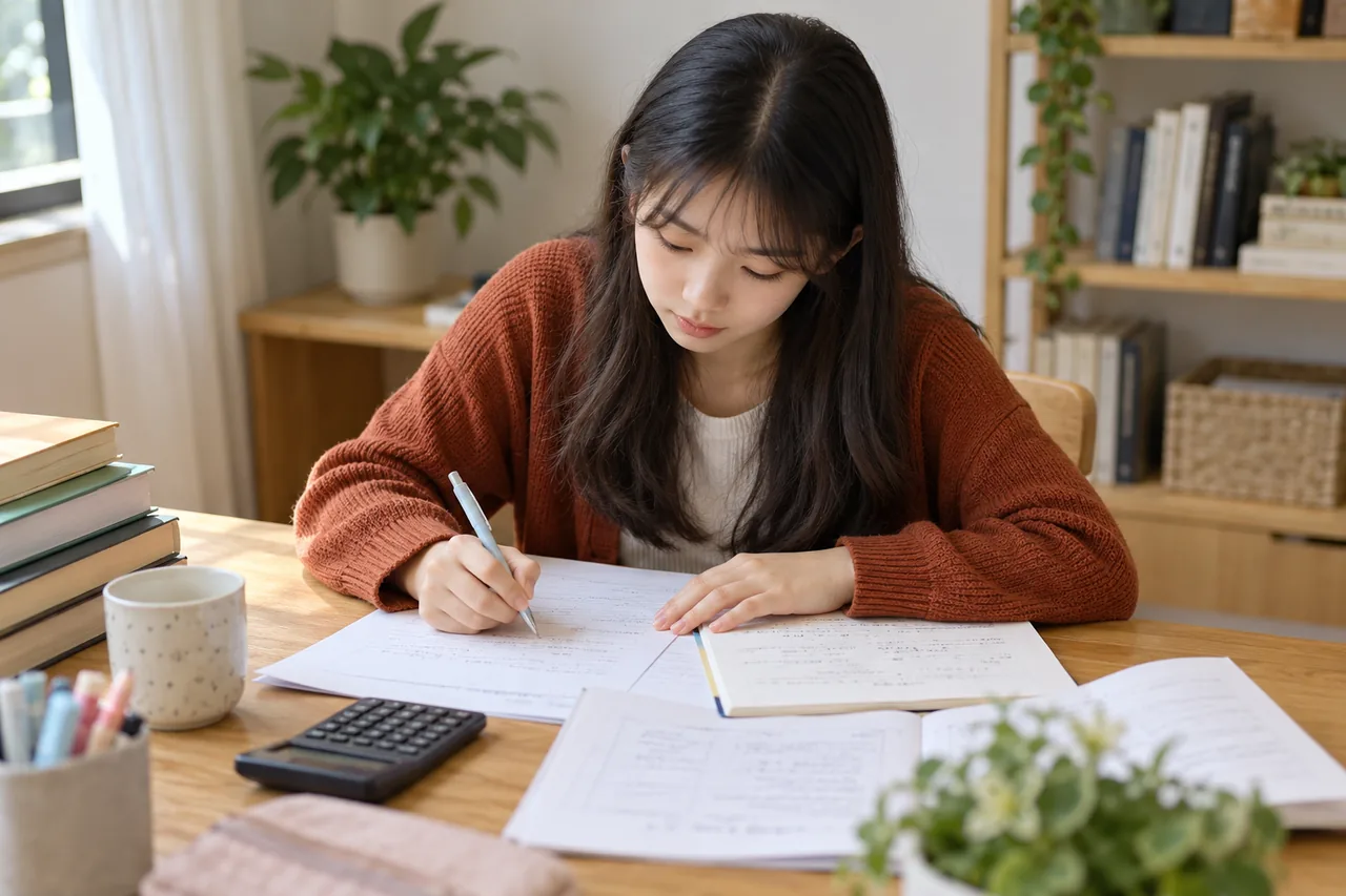 A student working through a daily accounting practice exercise