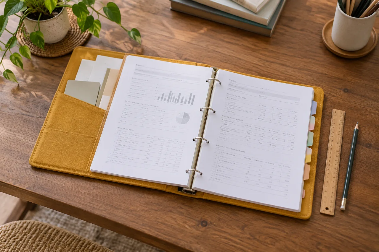 Accounting exercises organised into a revision folder