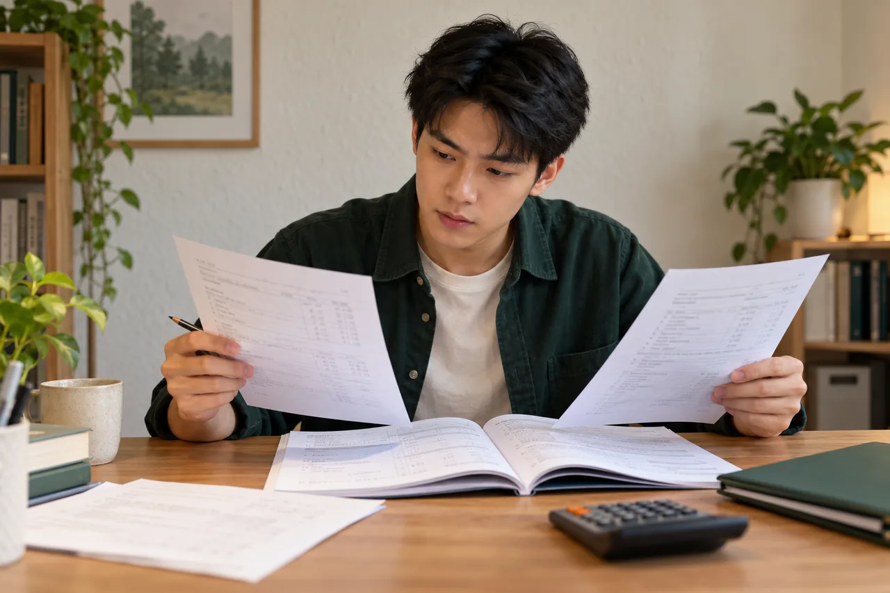 A student organising an independent accounting revision plan